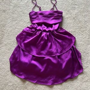 lucy in the sky purple ruffle dress